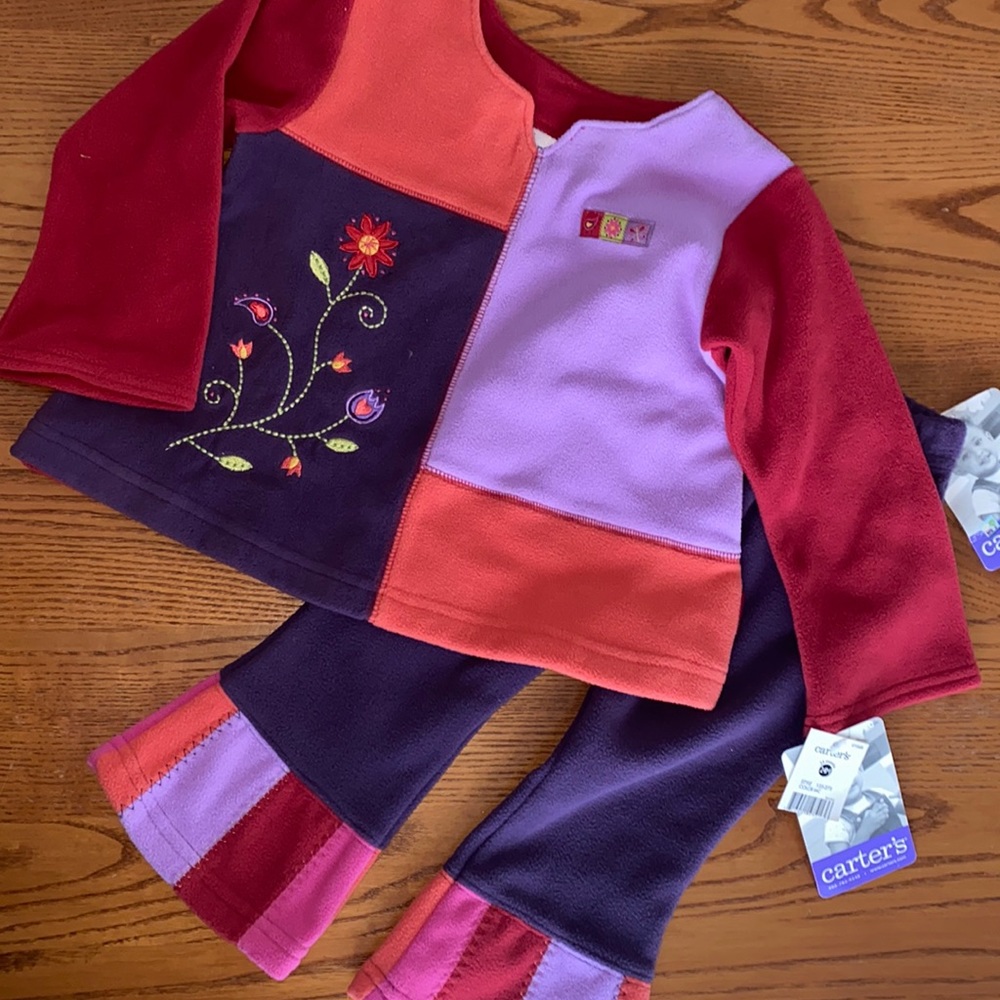 Carters Fleece Girls Outfit NWT